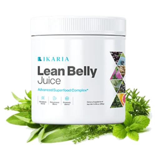 Ikaria Juice powder drink mix scoop for metabolism support
