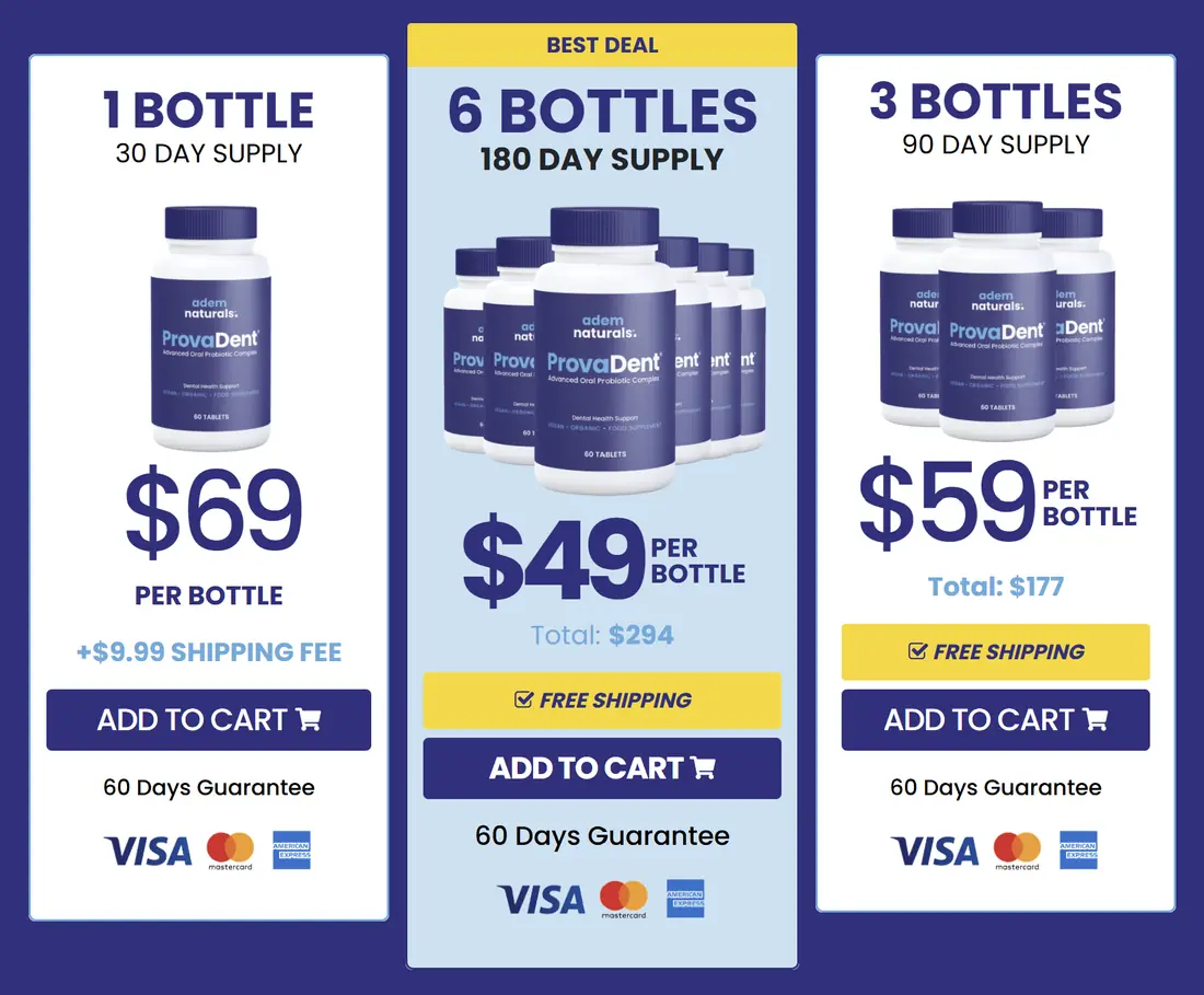 ProvaDent packages and official price options