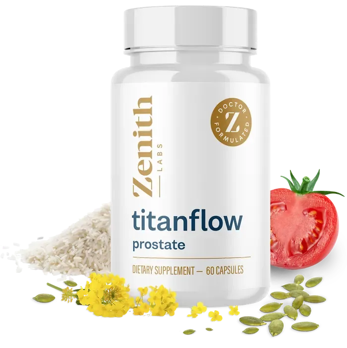TitanFlow urinary support formula bottles